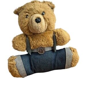Toyland 1981 JORDACHE JEANS PLUSH BEAR Stuffed Advertising‎ Vtg 13"